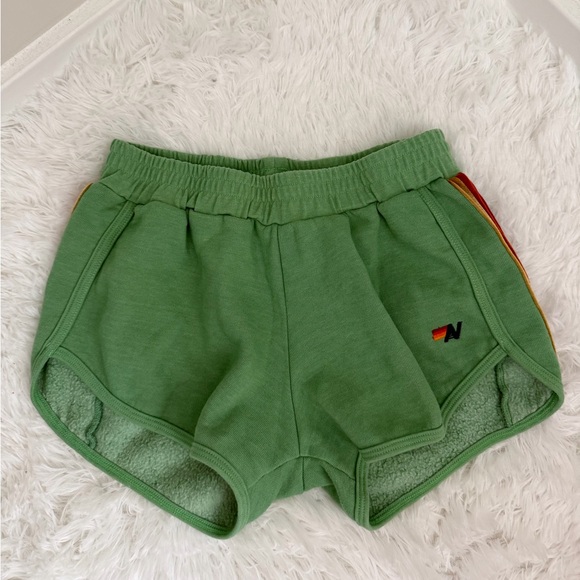 💚 Aviator Nation Fleece Lounge Shorts | Size Medium | Green | NWOT - Picture 2 of 8